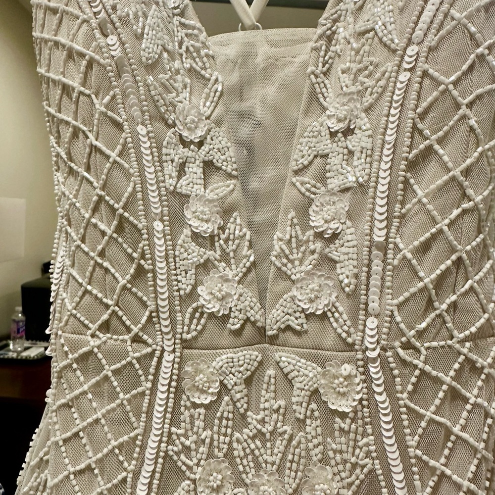Elegant Cream Beaded Evening or Wedding - Picture 10 of 13